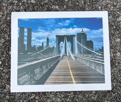 WORLD TRADE CENTER TWIN TOWERS WTC BROOKLYN BRIDGE MICHAEL GEORGE PHOTO NEW YORK