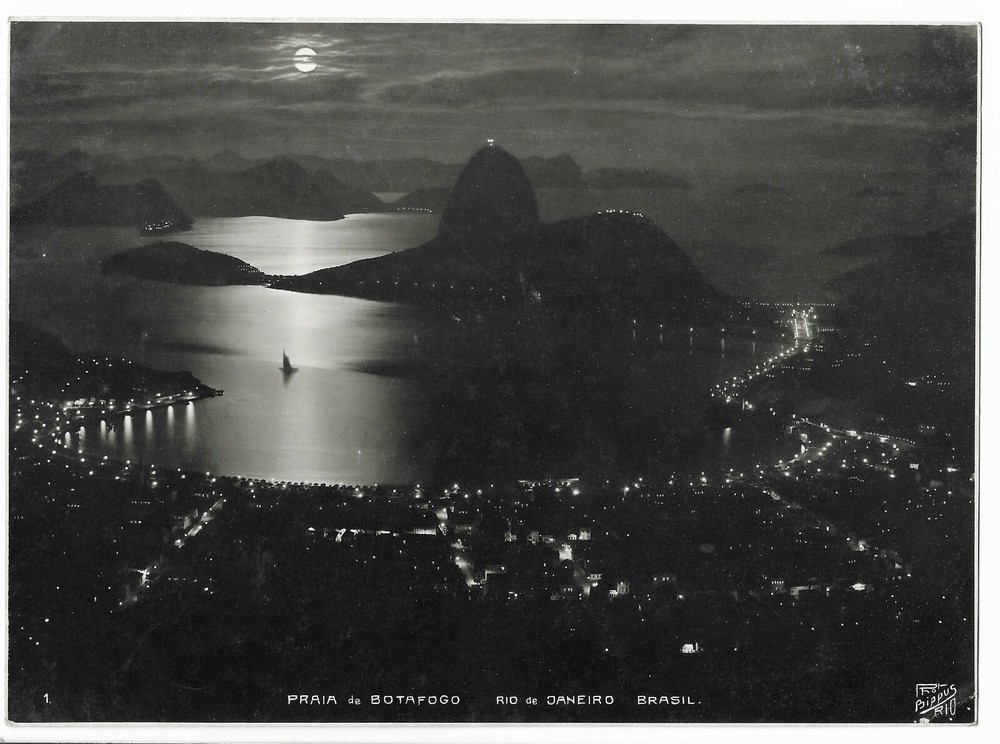 Large Photo, Rio De Janeiro Brazil Brazil, PRAIA de BOTAFOGO, Vintage 1920