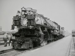 UNION PACIFIC X9000 Locomotive Photograph Vtg 50s Railway Railroad Station FRONT