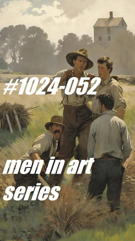 MALE PORTRAIT #1024-052- MEN IN ART -FARMERS -free shipping in usa