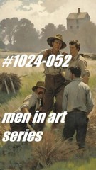 MALE PORTRAIT #1024-052- MEN IN ART -FARMERS -free shipping in usa