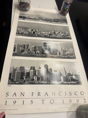 1915 To 1992 Photolithography Of San Francisco Framed