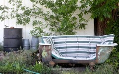 Vintage Clawfoot Tub Couch Bath Bathroom Art Photography Print