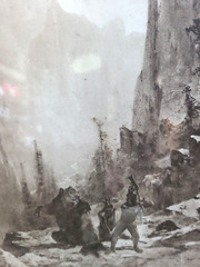 Thomas Hill «THE INDIAN CANON-ENCOUNTER WITH A GRIZZLY BEAR»