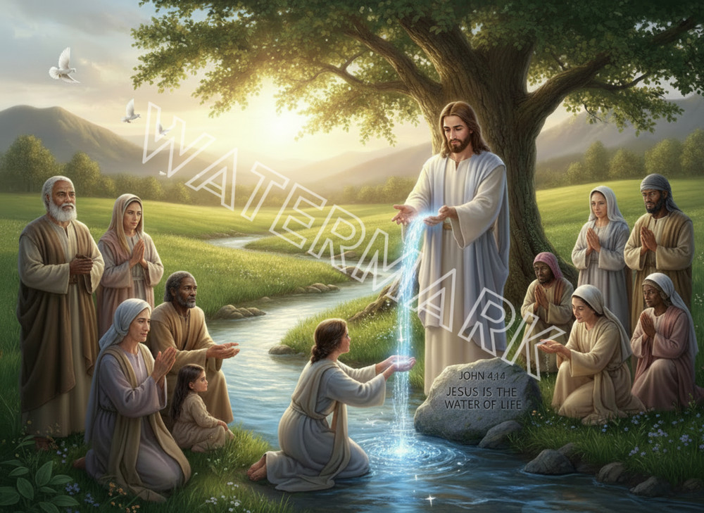 Jesus is the Water of Life Artwork Digital Image Picture Photo