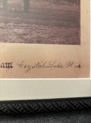 Vintage Farm Portrait Surreal Strange Bizarre BW Photograph Crystal Lake, WI #K