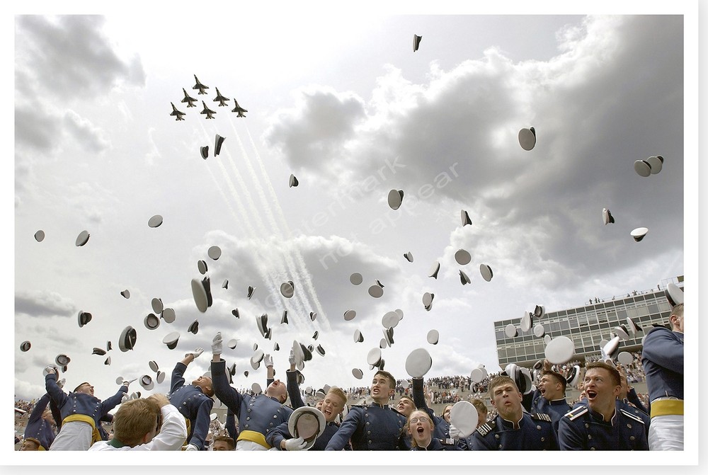 Air Force Thunderbirds Flyover Air Force Academy Graduation Silver Halide Photo