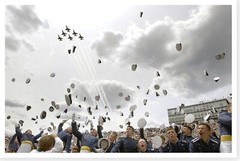 Air Force Thunderbirds Flyover Air Force Academy Graduation Silver Halide Photo