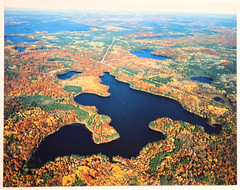 Little Spider Lake, Arbor Vitae, Vilas Co., Wisc. Overhead Photo. Frame Optional
