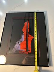 Hand Tinted Framed Photography “Lone Tree” by Susan Rigdon & Bill Ervin Signed