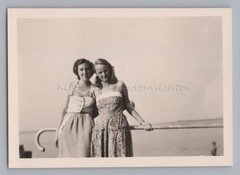 Heiligenhafen 1950 – 2 Women in the Postwar Period – Old Photo