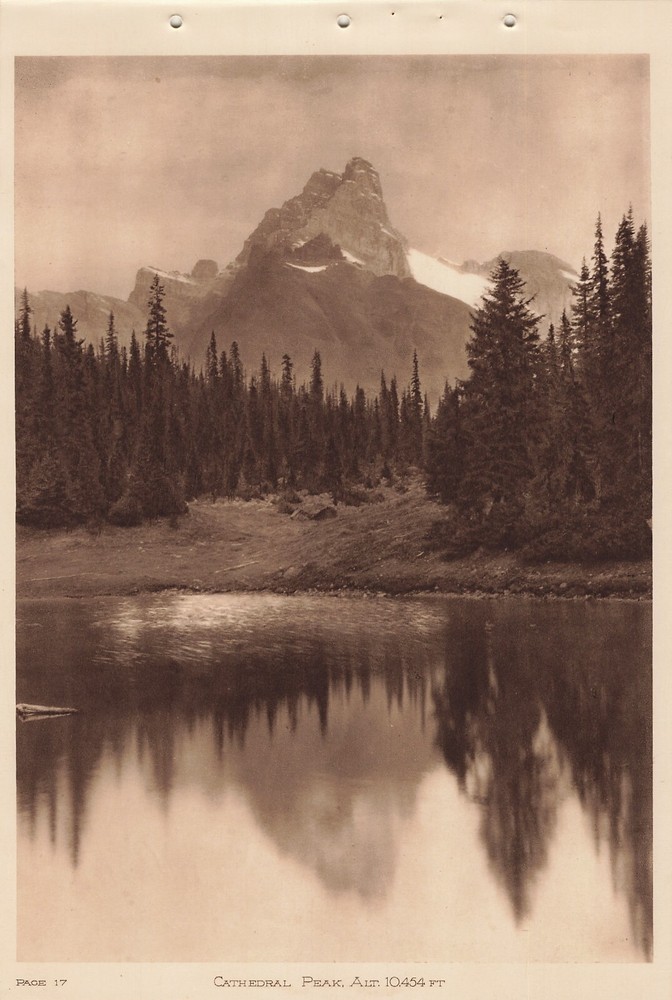 Canadian Pacific Rockies Byron Harmon Vandyck Photogravure Cathedral Peak