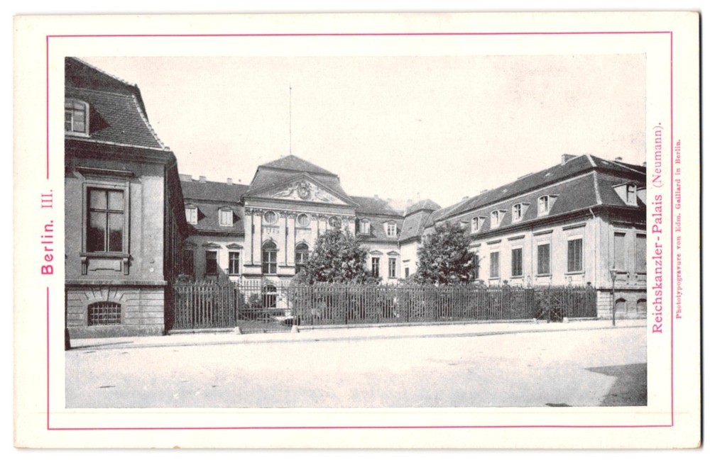 Photography / Light Print Edm. Gaillard, Berlin, view of Berlin, the Reich Chancellor