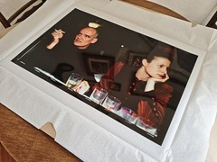 Nan Goldin (1953- ) – Michael Raberg & Geno in Paris Bar – signed Chibachrome