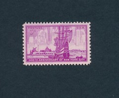 Stamp New, USA 3c, 300 Years City of New York, Serrated 4s 1953, B04B