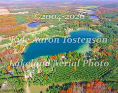 Little Silver Lk, in Waushara Co, Wild Rose, Wisc Airplane Photo. Frame Optional
