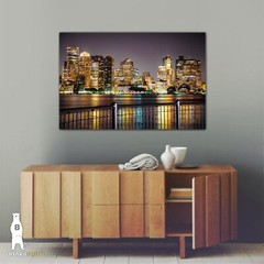 Boston Skyline at Night – Fine Art Photography Prints – Paper, Canvas, Metal