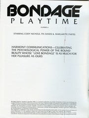 Vintage Art Magazine- Bondage Playtime Number 6 – 1983 MICHELLE BAUER PIA SANDS