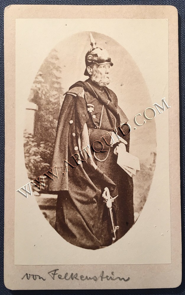 Carte de Visite GENERAL EDUARD VOGEL VON FALCKENSTEIN, Infantry, circa 1878, CDV