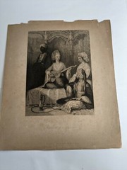 Interior of a Harem photo foxing and tears mostly at top Hooka Middle East?