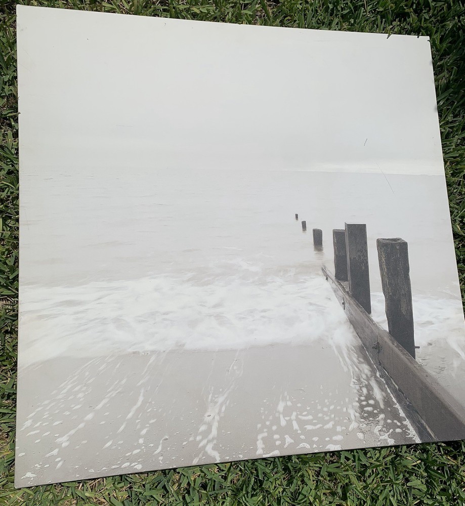 Photographic Art Print Seaside Pier Landscape 90x90cm Color Nature Ocean