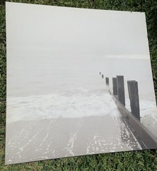 Photographic Art Print Seaside Pier Landscape 90x90cm Color Nature Ocean