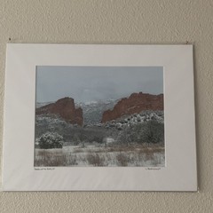 Garden of the Gods in Snow Photography Print – Colorado Matted and Signed