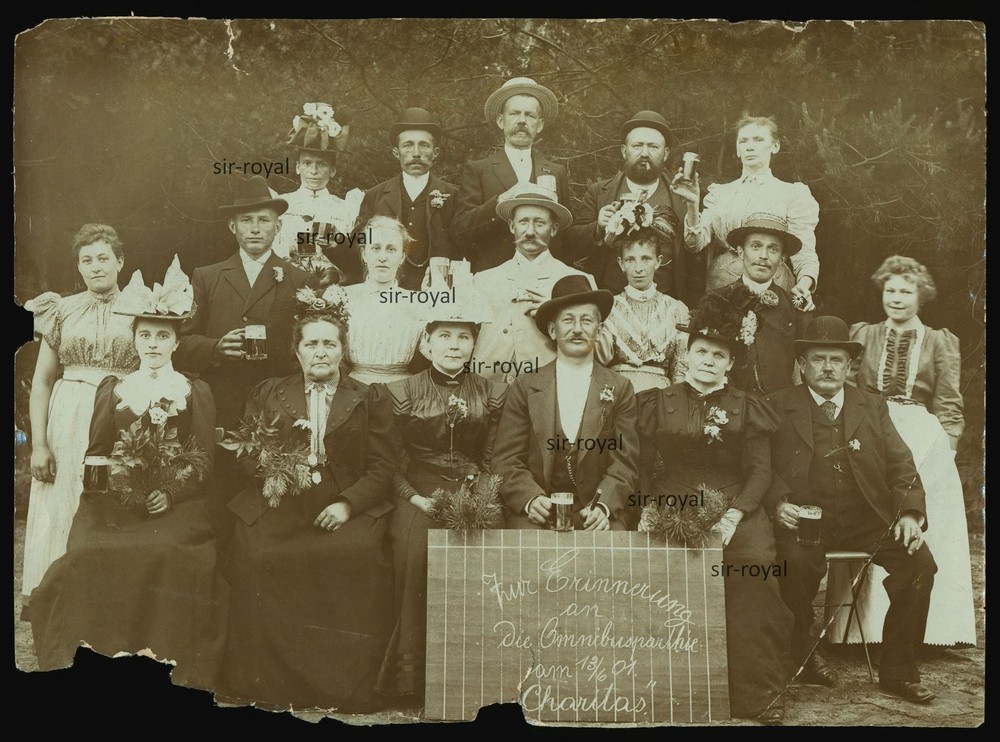 Illustre Gesellschaft Charitas 1901 on Bus Trip – XL Photo 22x16cm