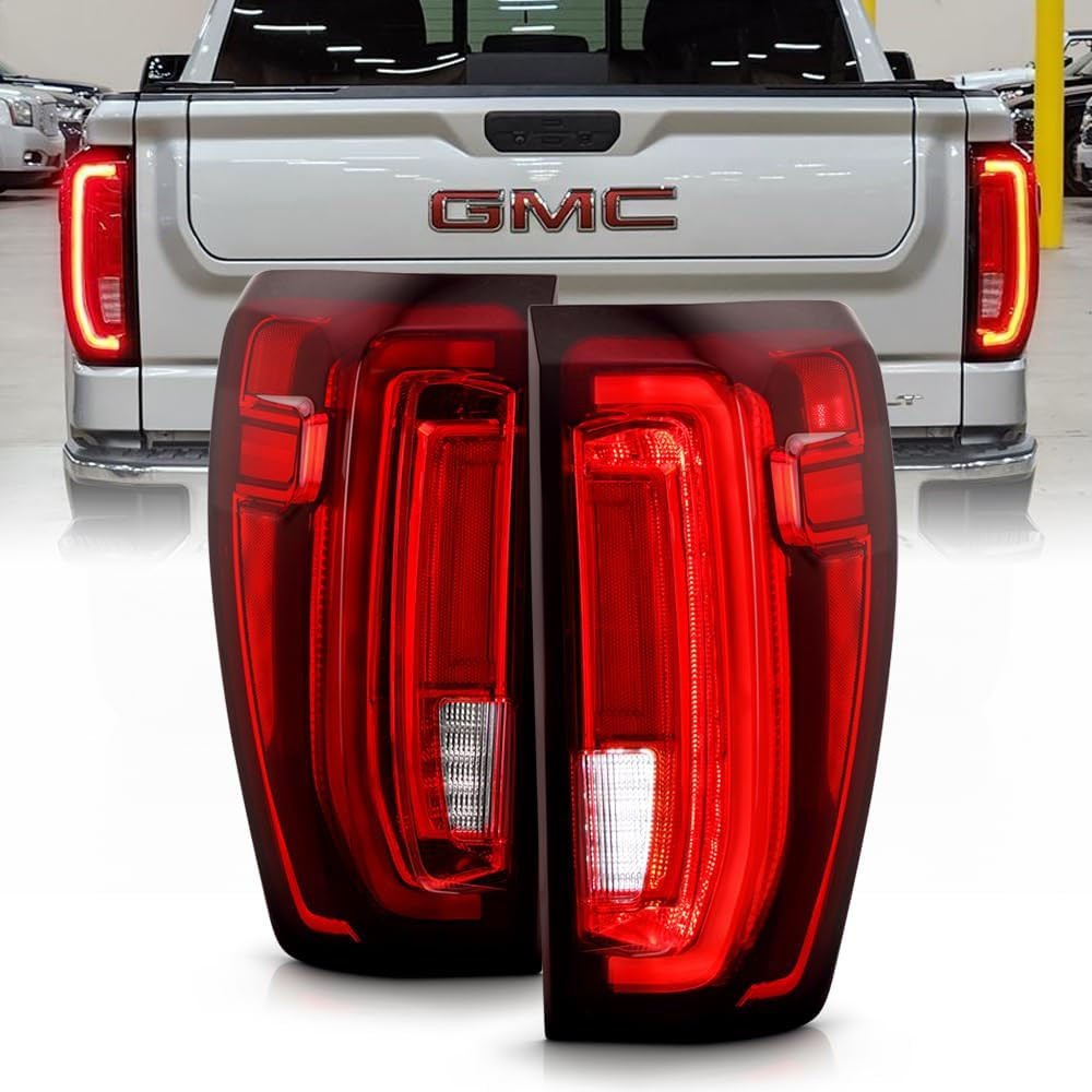– for [Factory LED Type] 2019-2023 GMC Sierra 1500 Full LED Tail Lights Brake La