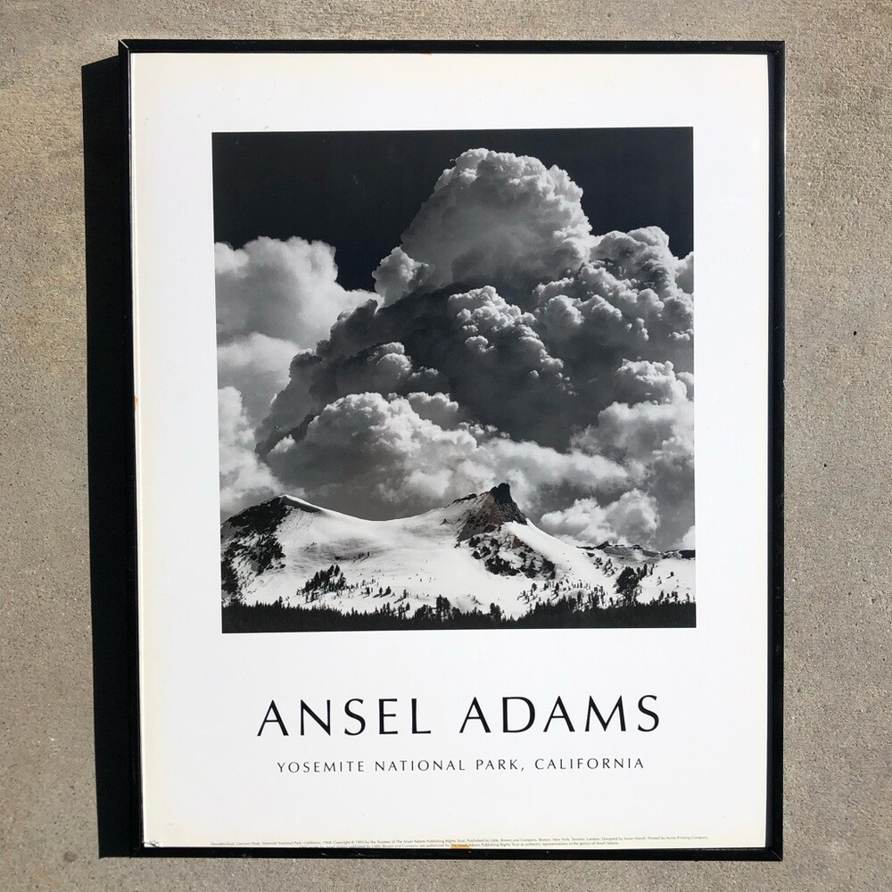 Vtg 1993 Ansel Adams Yosemite National Park California Framed Photo Art 16×20”
