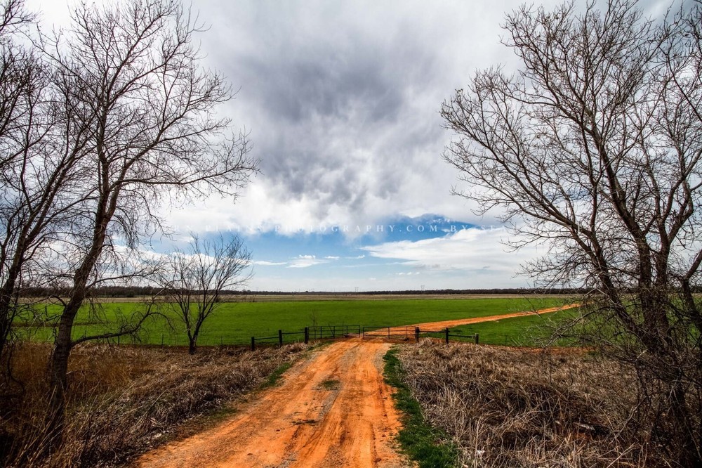 Dirt Road Photography Print: Oklahoma, Farm, Country, Nostalgic, Picture, Photo