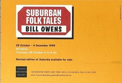 Bill Owens (b. 1938) Art Show Announcement Card 1999 Suburban Folk Tales