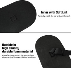Universal Car Bumper Protector Guard, Rear Bumper Protector for Cars ONLY, Black