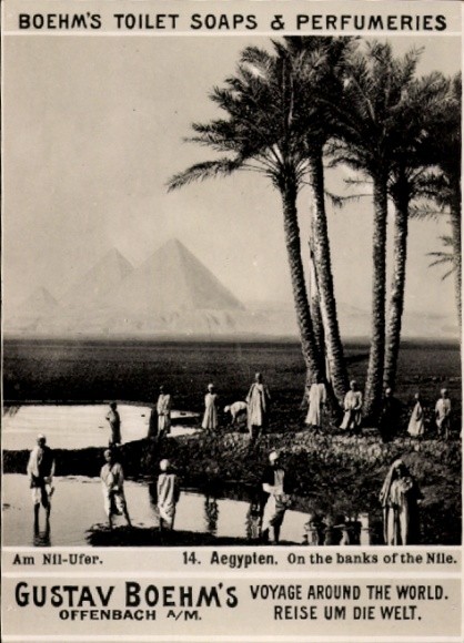 Photo Egypt, on the banks of the Nile, pyramids, advertisement Boehm’s toilet soaps – 11088846