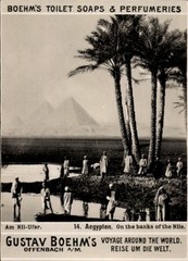 Photo Egypt, on the banks of the Nile, pyramids, advertisement Boehm’s toilet soaps – 11088846