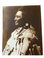 Vintage 11×14 Edward Curtis Reprint The Old Cheyenne Slow Bull Chippewa Ojibwa