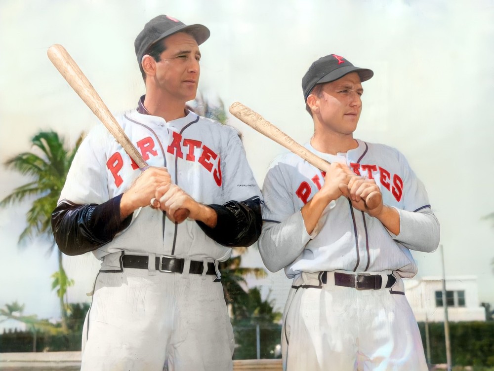 Ralph Kiner & Hank Greenberg Pirates 8×10 Colorized Print-FREE SHIPPING