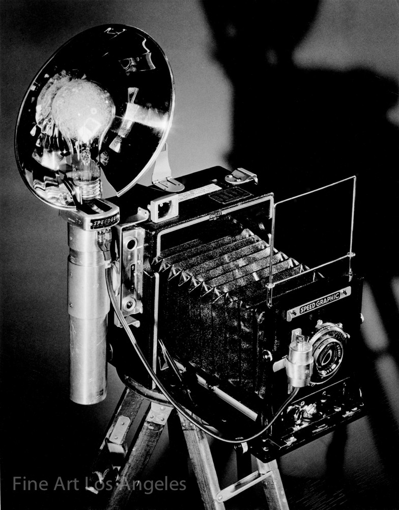 Morley Baer photo, Speed Graphic camera, 1940s