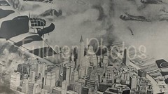 VTG George Fulmer 8×10 B&W Photo WW2 Poster style ART War Plane Bomber COA