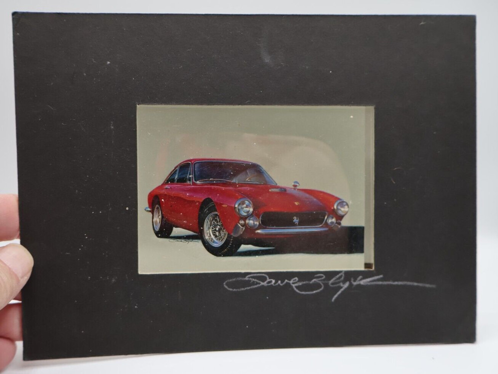 FERRARI 250GT LUSSO PHOTO OF ORIGINAL ARTWORK BY DAVE BLYTH SIGNED BY ARTIST