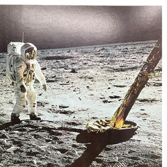 Astronaut Edwin Aldrin Jr Moonwalk NASA Lunar Module Photo 1969