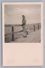 Lake Starnberg 1957 – Woman on Dock – Old Photo 1950s