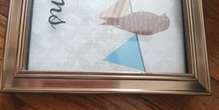 Gold Plastic Framed Birds On Clothesline Clothespins Home Is Made Of Love&Dreams