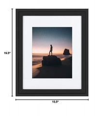 Golden State Art, 16×20 Picture Frame – Displays 11×14 Photo with Mat or 16×2…