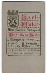 Photograph Karl Wahl, Berlin-Schöneberg, Hauptstr. 1-2, coat of arms of Schöneberg m