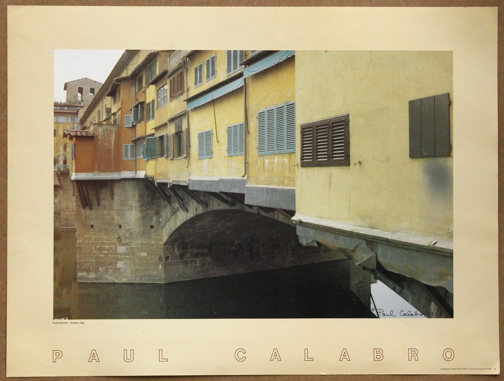 Ponte Vecchio Florence Italy by Paul Calabro Original 1982 PhotoLitho HandSigned