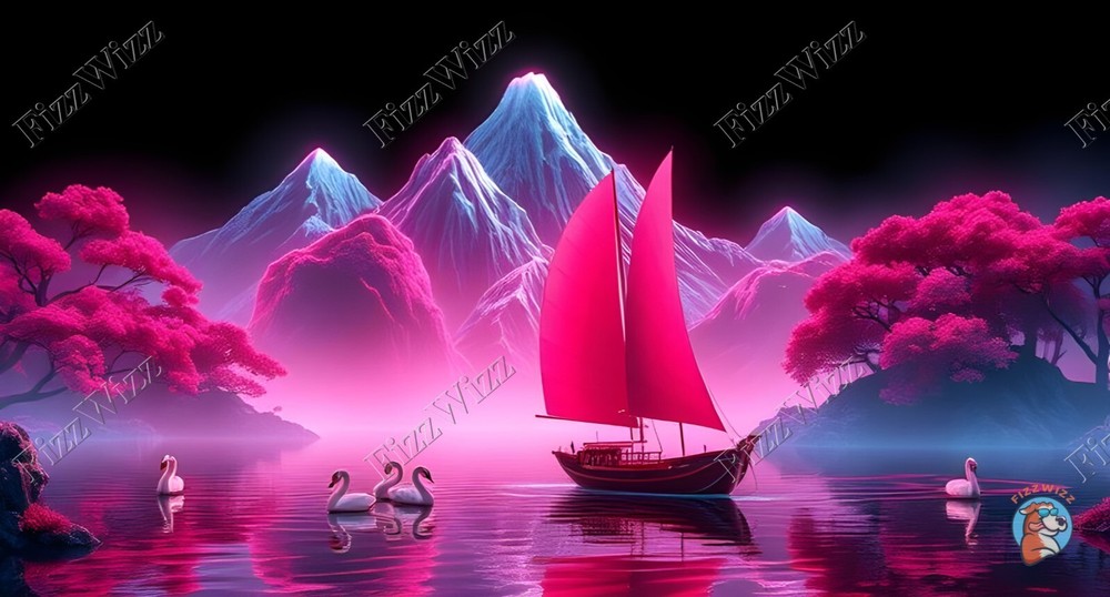 Mystic Pink Voyage -Digital Image Picture Photo Wallpaper Background Desktop Art