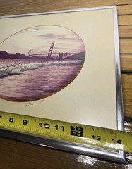 VTG Bo Svenson Signed Golden Gate Bridge Photograph Matted Framed Photo 1977