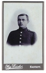 Photograph Aug. Escher, Rastatt, Rossistraße 4, portrait of a uniformed So