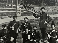 Vintage 1910-1912 German Military Photograph Patriotic Soldiers Commemorated